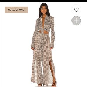 Jonathan Simkhai Chain wide leg pants with blouse